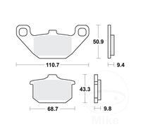 TRW Brake Pads rear 1 Set MCB532 For Kawasaki VN 1500 Class 1996-1999