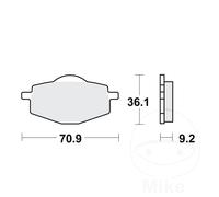 Trw Allround Standard Beta Euro 350 03 Organic Rear Brake Pads Black