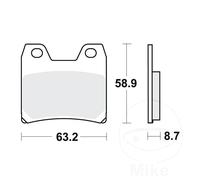 Trw Allround Yamaha Fzs 1000 Fazer 01 Organic Rear Brake Pads Black
