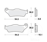 TRW Brake Pads rear MCB707 1 Set Fit BMW R 1200 NineT 2004-2024