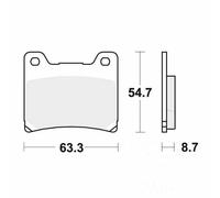 Trw Performance Yamaha Bt 1100 Bulldog 03 Sintered Rear Brake Pads Black