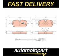 TRW Brake Pads Set Front GDB1929 1610100580 1610103580 4254A6 1647863080 25222