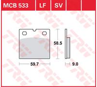 TRW Brake-Pads Sinter With Abe MCB 533 SV