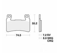 TRW Brake Pads Sintered CRQ MCB703CRQ - Fits Honda CBR 600 (2001-2007)