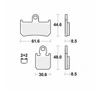 TRW Brake Pads Sintered Crq MCB795CRQ Fits Yamaha VMX-17 1700 2009-2016