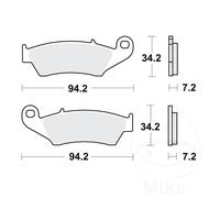 TRW Brake Pads Sintered Front SV 1 Set MCB669SV For Yamaha YZ 250 2T 1998-2007