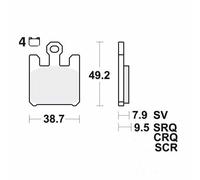 TRW Brake Pads Sintered Front SV 1 Set MCB7 For Kawasaki ZX 12R 1200 2004-2006