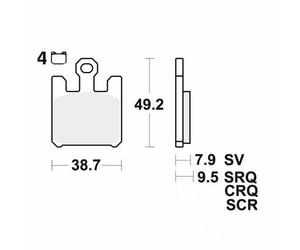 TRW Brake Pads Sintered Front SV 1 Set MCB7 For Kawasaki ZX 12R 1200 2004-2006