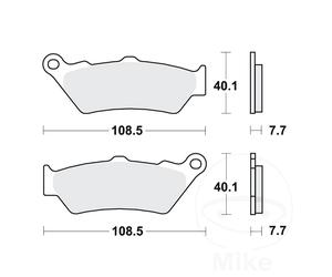TRW Brake Pads Sintered Front SV For Ducati Scrambler 400 Sixty2 2016-2021