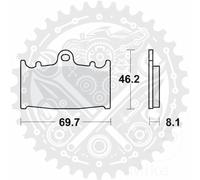 TRW Brake Pads Sintered Front SV MCB602SV Fits Kawasaki KR-1S 250 C 1990-1992