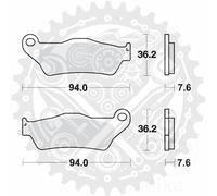 TRW Brake Pads Sintered Front SV MCB648SV 1 Set Fits KTM XC 525 Desert 2006-2007