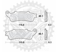 TRW Brake Pads Sintered Front SV MCB704SV 1 Set Fits Honda CB 1100 SF 2000-2003