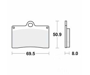 TRW Brake Pads Sintered MCB540TRQ Fits Sachs Roadster 800 2000-2004