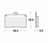 TRW Brake Pads Sintered MCB540TRQ Fits Sachs B 805 2002-2003