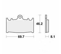 TRW Brake Pads Sintered MCB602SV Fits Suzuki SV 650 2019-2023
