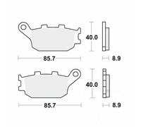 Motorcycle Brake Pads Set Rear MCB634SH TRW Sinter Street Genuine Top Quality