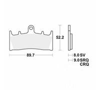 Motorcycle Brake Pads Set MCB659SV TRW Sinter Street Genuine Top Quality New