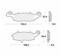 TRW Brake Pads Sintered MCB681SV Fits Suzuki SV 650 1999-2018