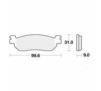 TRW Brake Pads Sintered MCB699SH Fits Yamaha TW 200 2003-2015