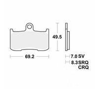 Motorcycle Brake Pads Set MCB737SV TRW Sinter Street Genuine Top Quality New