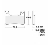 TRW Motorcycle Brake Pads Set MCB752SV - Sinter Street, Genuine, Top Quality, New