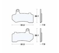 Past. Ant. TRW Sinter. MCB 781 SV Harley-Davidson Street Rod 1130 VRSCR 06-07