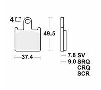 Motorcycle Brake Pads Set MCB789SV TRW Sinter Street Genuine Top Quality New