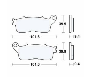 TRW Brake Pads Sintered MCB848SH Fits Honda VFR 1200 2010-2020