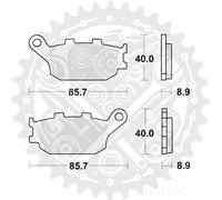 TRW Brake Pads Sintered Rear SH Fits Honda CB-X4 1300 DC 1998-1999