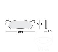 TRW Brake Pads Sintered Rear SH front 1 Set MC Fits Yamaha TW 125 N 1999-2004