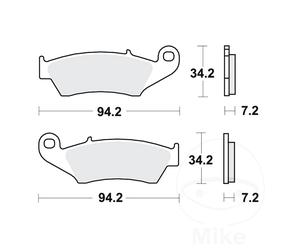 TRW Brake Pads Sintered SI front MCB669SI 1 Set Fits Honda XR 650 L 1993-2007