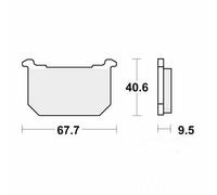 TRW Brake Pads Standard MCB516 Fits Kawasaki ZR 550 1983
