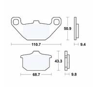 Trw Allround Organic Standard Kawasaki El 250 Eliminator 88 Front Brake Pads Black