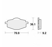 Trw Allround Standard Beta Euro 350 03 Organic Rear Brake Pads Black