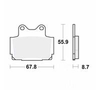 Trw Allround Standard Yamaha Fzr 250 87 Organic Rear Brake Pads Black