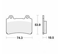 Trw Allround Organic Standard Yamaha Fj 1200 88 Front Brake Pads Black