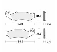 TRW Brake Pads Standard MCB574 Fits Honda CR 125 1987-1994