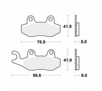 Trw Allround Organic Standard Aprilia Sx 125 Abs 21 Brake Pads Black