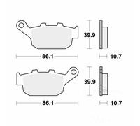 Trw Allround Buell M2 Cyclone 01 Organic Rear Brake Pads Black