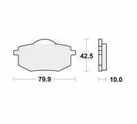 Trw Allround Organic Standard Yamaha Xv 400 Virago 94 Front Brake Pads Black