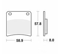 Trw Allround Organic Standard Suzuki Gsx 1100 F 89 Front Brake Pads Black