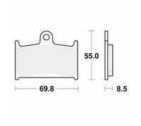 Trw Allround Organic Standard Indian Chief 111 Abs Classic 17 Front Brake Pads Black