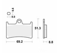 TRW Brake Pads Standard MCB611 Fits Yamaha YZF-R7 750 1999-2000
