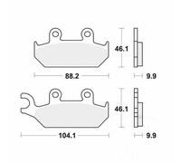 Trw Allround Organic Standard Yamaha Xt 500 E 92 Front Brake Pads Black