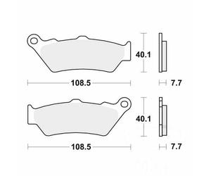 TRW Brake Pads Standard MCB671 Fits Royal Enfield Continental 650 2019-2023