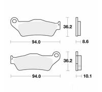 Motorcycle Brake Pads Set Rear MCB707 TRW Allround Organic Genuine Top Quality