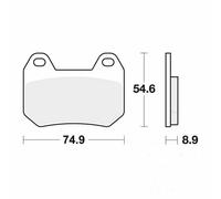 TRW Brake Pad Set MCB713 - Fits BMW K 1200 (1999-2009), R 1200 (2005)