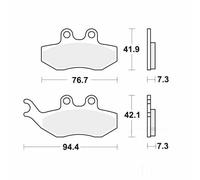 Trw Allround Organic Standard Ajp Pr3 125 Supermoto 12 Brake Pads Black