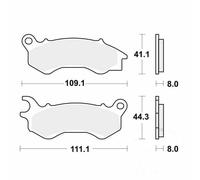 Trw Allround Organic Standard Honda Nhx 110 Elite 10 Front Brake Pads Black