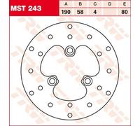 TRW BRAKE ROTOR FIXED 190 ROUND FRONT/REAR HONDA, YAMAHA, PIAGGIO, VESPA MST243